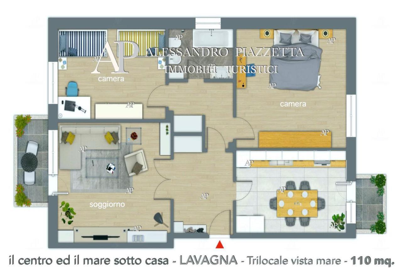 Il Centro Ed Il Mare Sotto Casa Appartement Lavagna Buitenkant foto